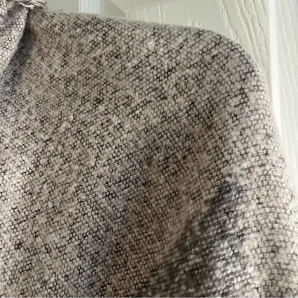 NWT Poncho Gray and Cream